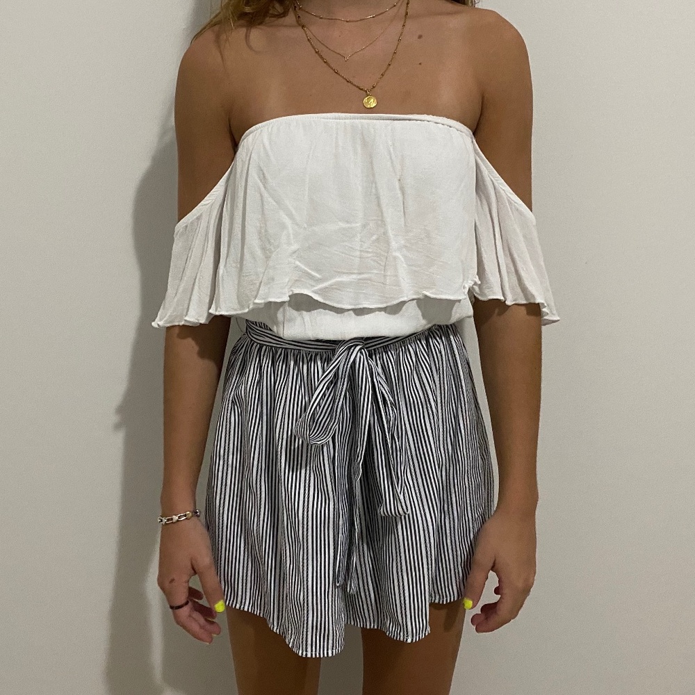 Woman Off-the-shoulder Romper